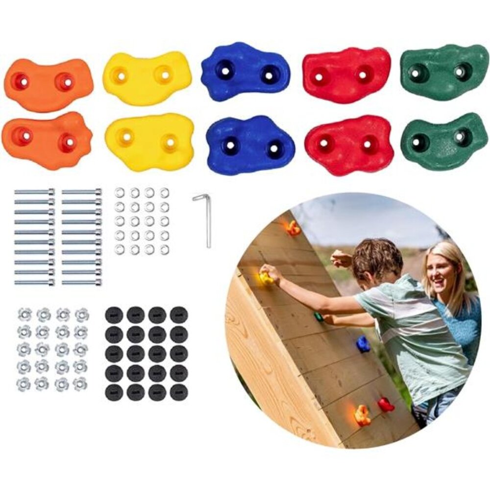 Kids RockClimbing Holds Indoor&Outdoor Playground Accessories Rock Wall Climbing